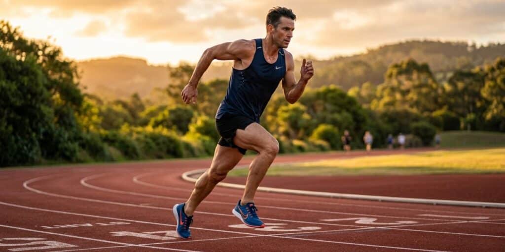 Homme qui fait du sport pour améliorer son endurance sexuelle