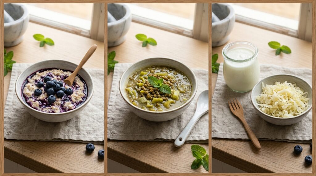 Exemple de menu d’une journée pour nourrir son microbiote intestinal